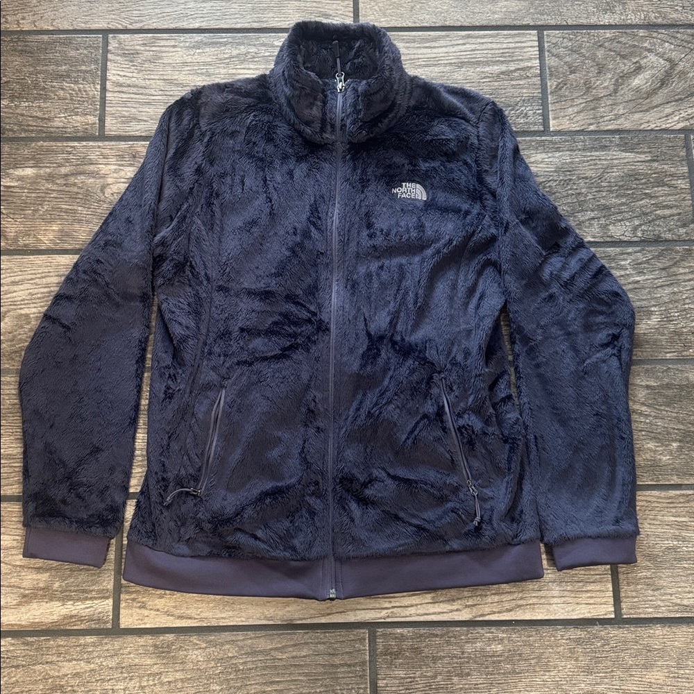 The North Face women’s size large dark silvery navy blue Fleece Jacket